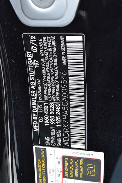 2012 Mercedes-Benz SLS AMG 2dr Roadster SLS AMG
