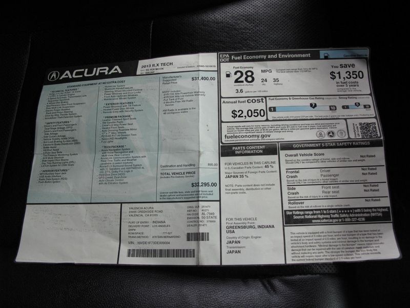 2013 Acura ILX Tech Pkg